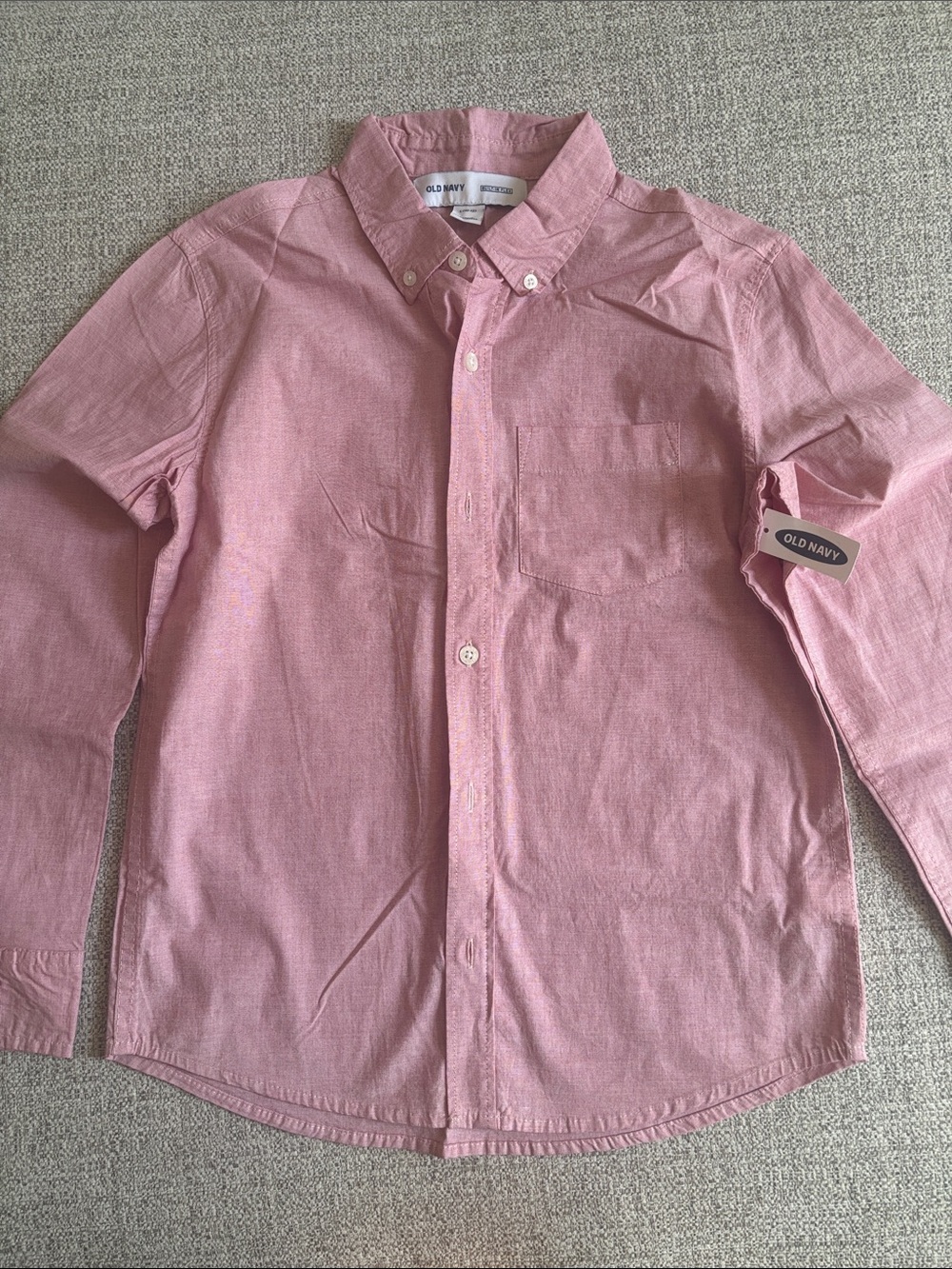 Old Navy boys Light Pink Button-Down Shirt